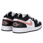 Girls Black, White & Pink Air Jordan 1 Low Trainers, 5, hi-res