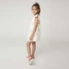 Girls White Logo Broderie Anglaise Dress, 1, hi-res