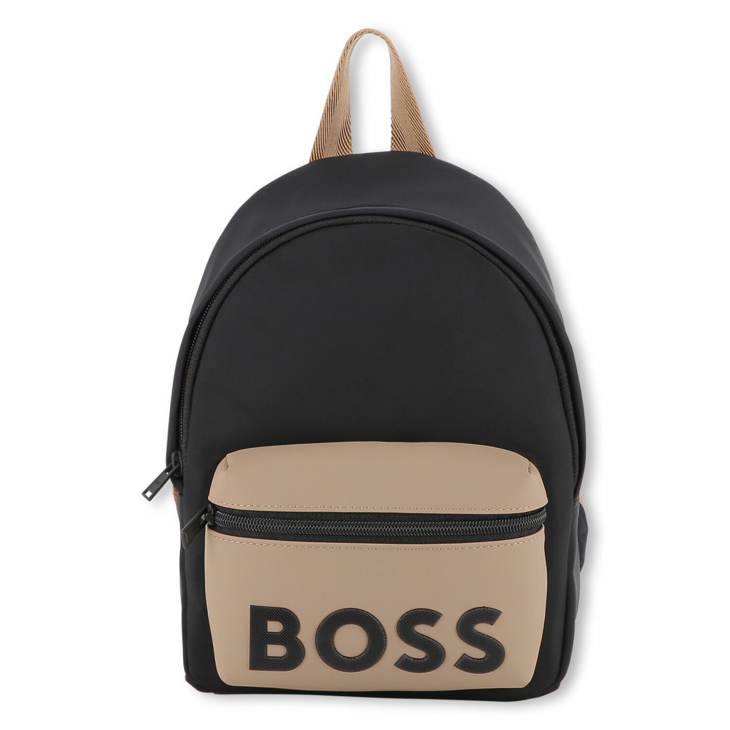 Boys Black & Beige Logo Backpack, 1, hi-res image number null