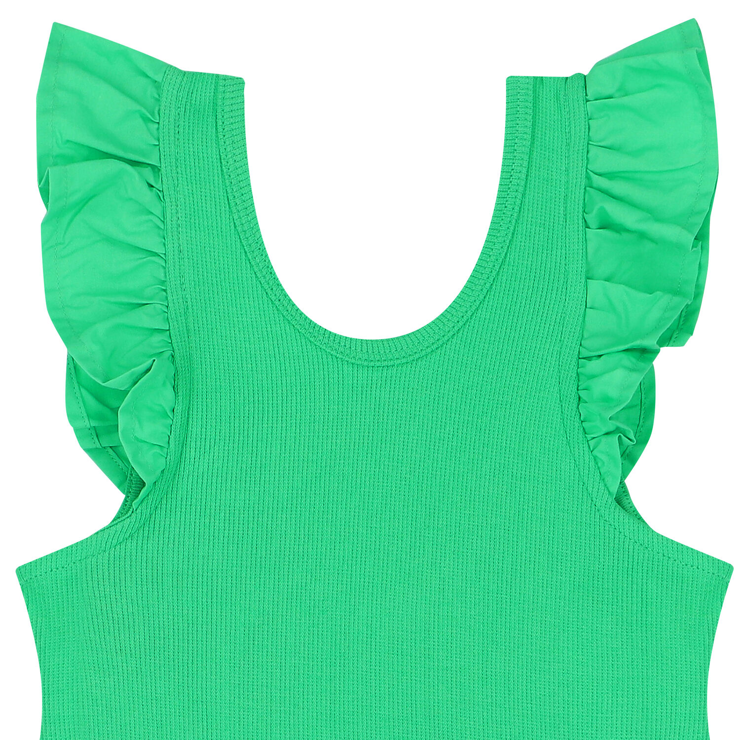 Girls Green Ruffled Dress, 4, hi-res image number null