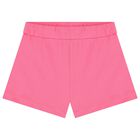 Girls White & Pink Shorts Set, 1, hi-res