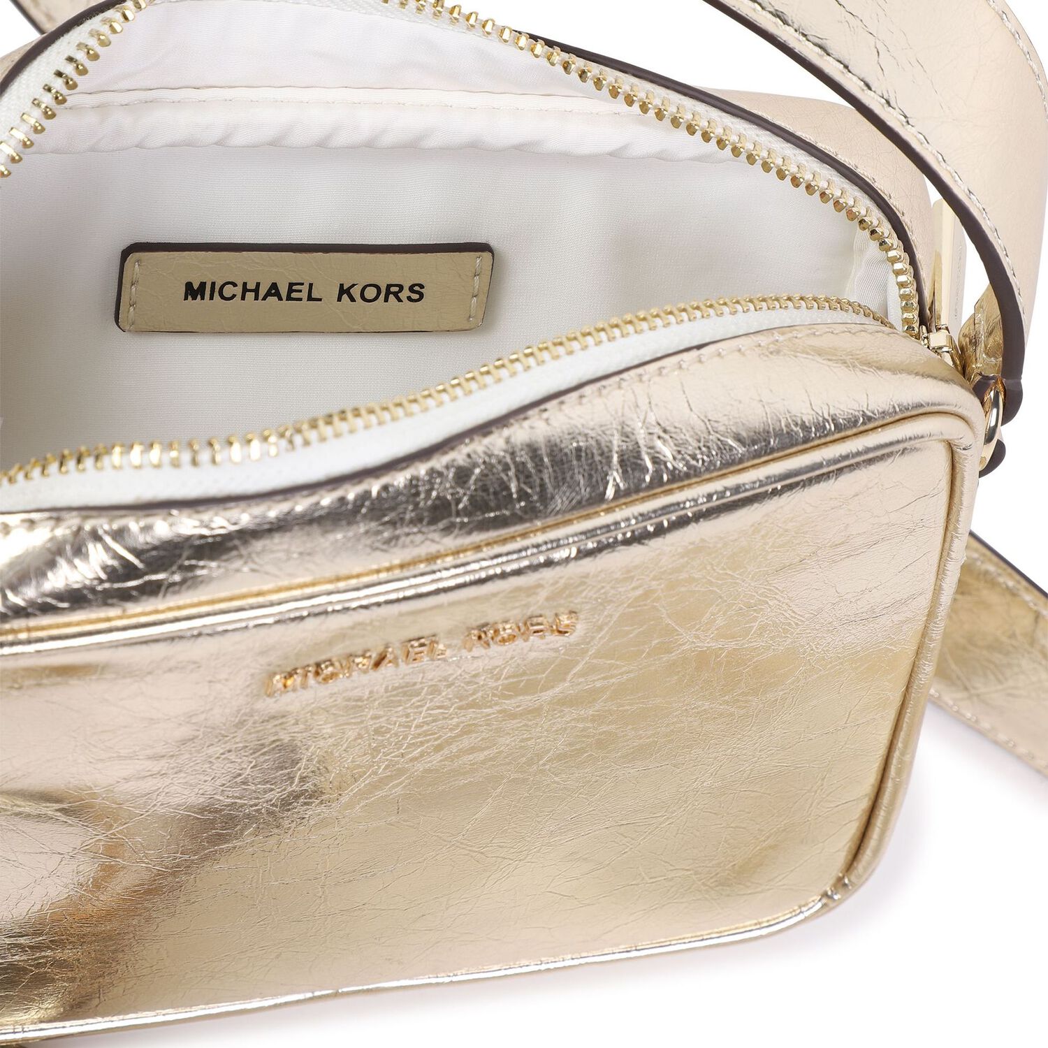 Girls Gold Faux Leather Bag, 1, hi-res image number null