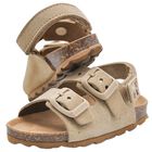 Baby Boys Beige Leather Sandal, 2, hi-res