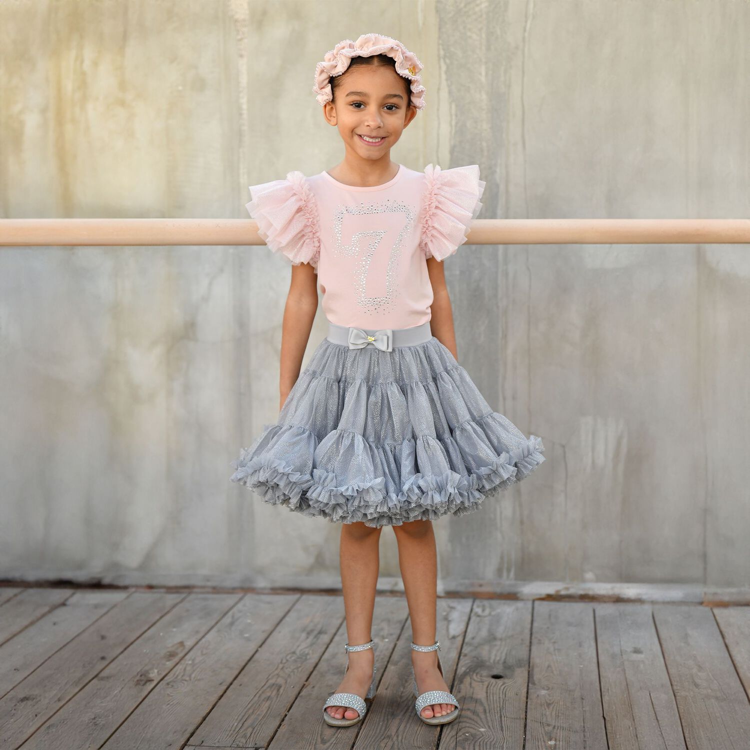 Girls Pink 7th Birthday T-Shirt, 12, hi-res