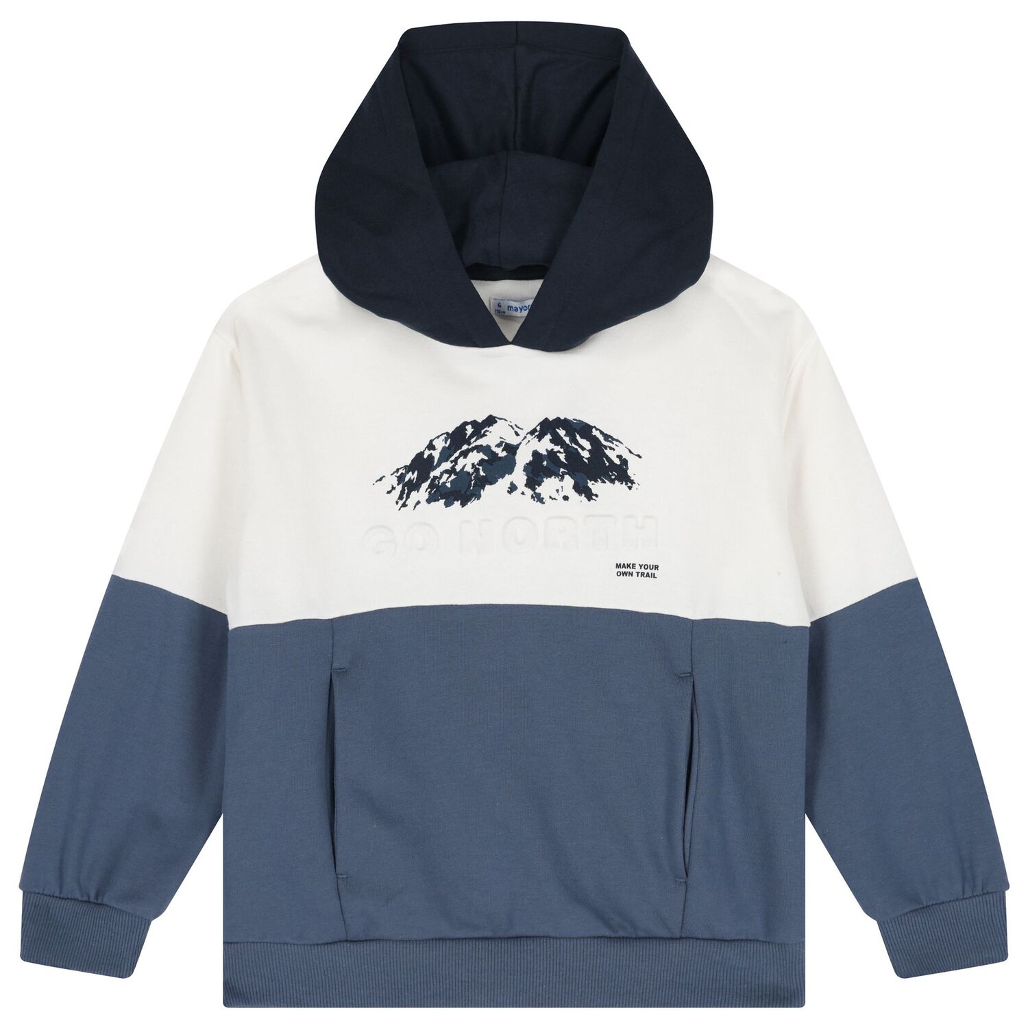 Boys Ivory & Blue Tracksuit Set ( 3 Piece ), 1, hi-res