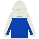 Boys White & Blue Logo Tracksuit, 2, hi-res