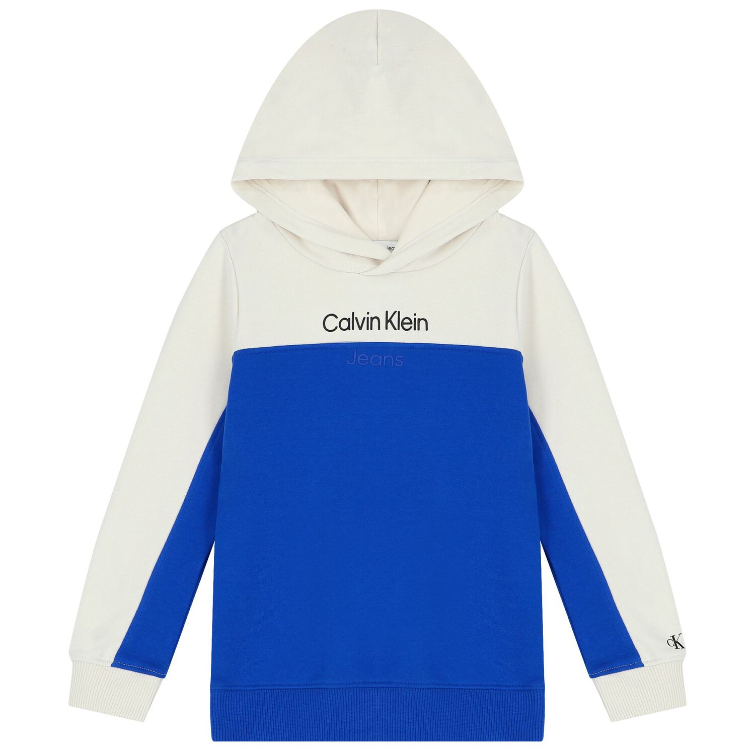 Boys White & Blue Logo Tracksuit, 2, hi-res