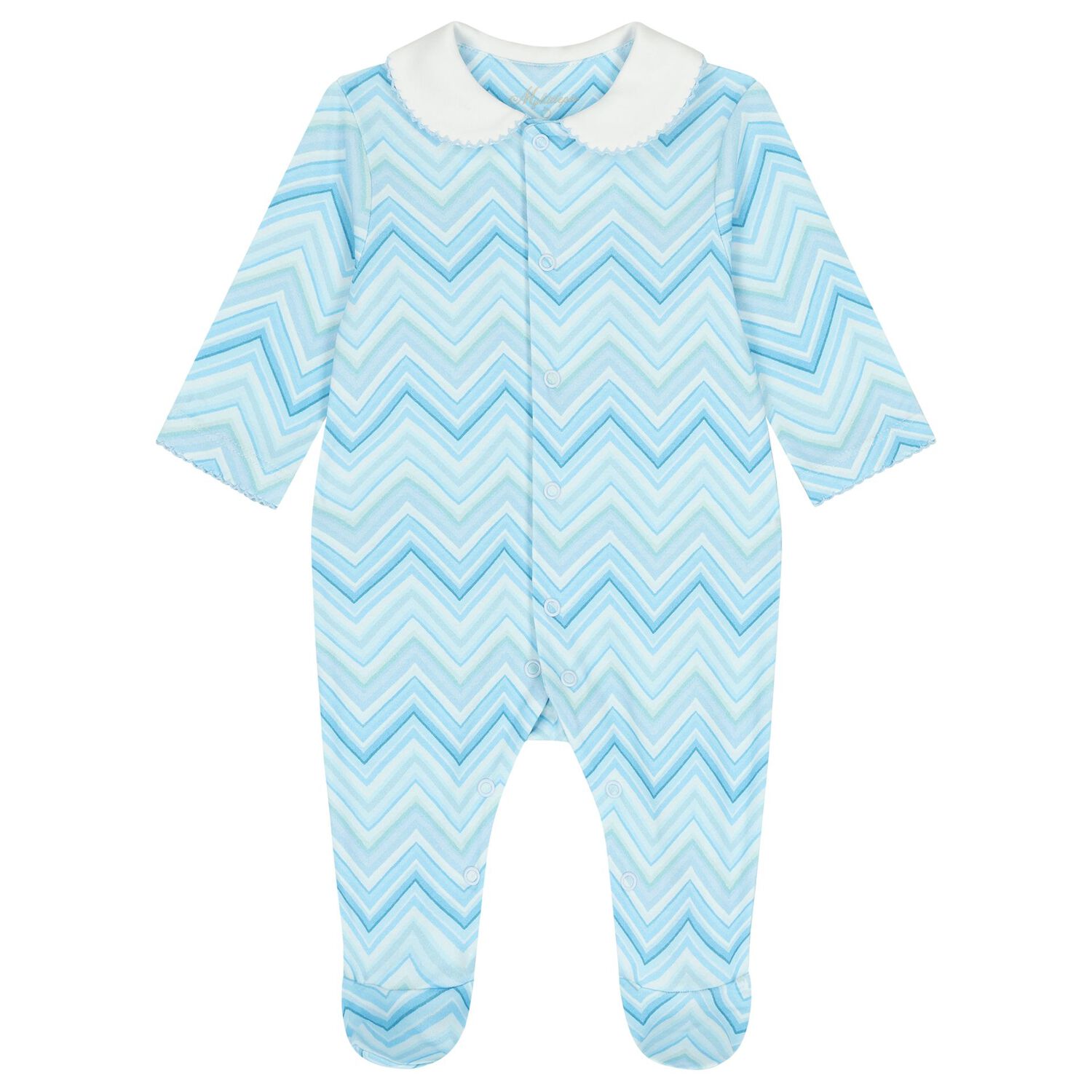Baby Boys Blue Zig Zag Babygrow Gift Set  , 1, hi-res
