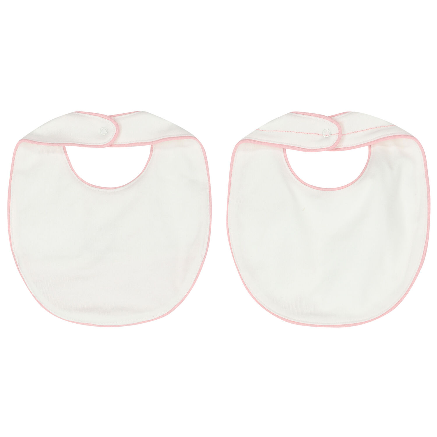 Baby Girls Pink & Ivory Bib ( 2-Pack ), 1, hi-res