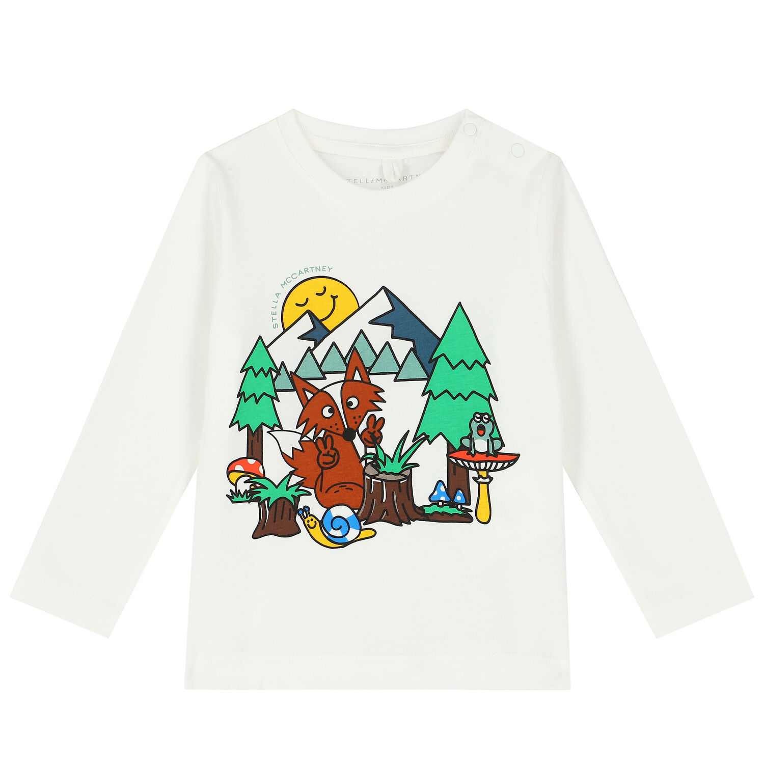 Younger Boys Ivory Graphic Long Sleeve Top, 1, hi-res