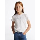 Girls White Logo T-Shirt, 2, hi-res