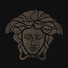 Girls Black Logo Medusa T-Shirt, 1, hi-res
