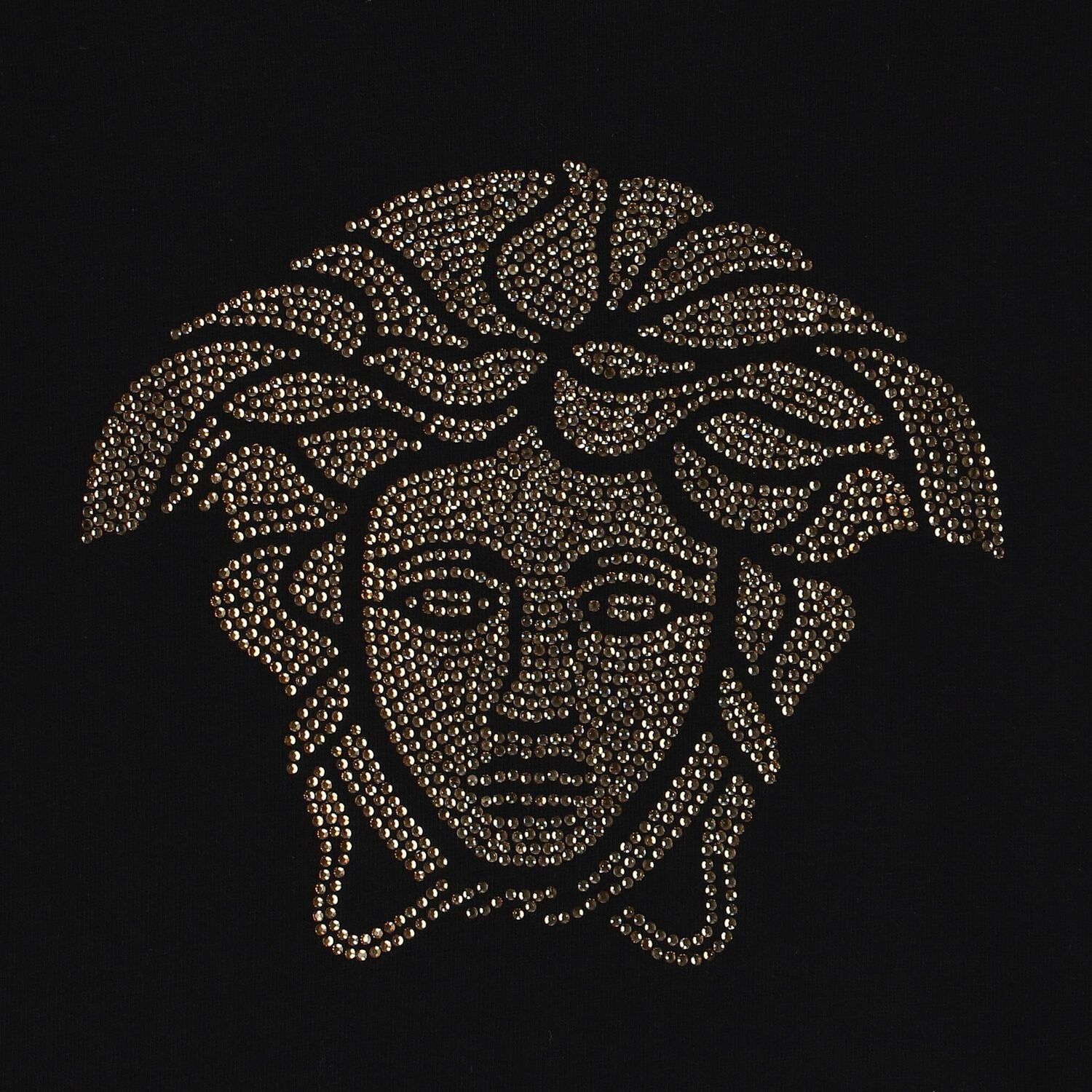 Girls Black Logo Medusa T-Shirt, 1, hi-res