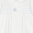 Baby Boys White & Blue Babygrow, 1, hi-res