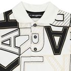 Boys White Logo Polo Shirt, 1, hi-res