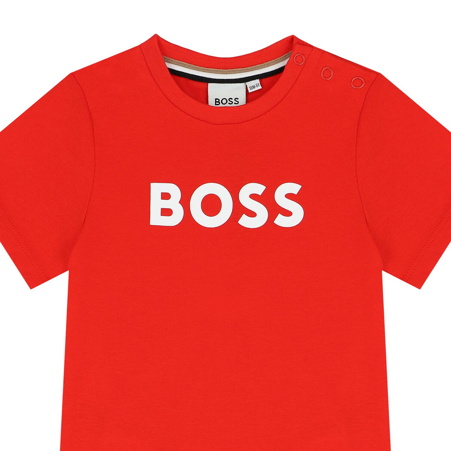 Younger Boys Red Logo T-Shirt, 5, hi-res