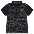 Boys Black Logo Polo Shirt, 2, hi-res