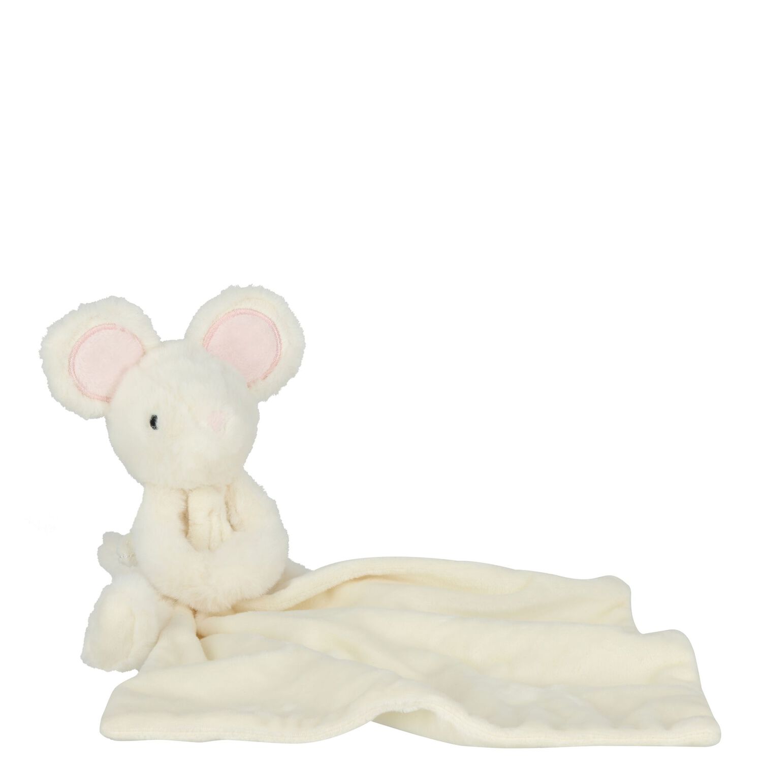 Baby Girls Ivory & Pink Mouse Doudou Comforter, 1, hi-res image number null
