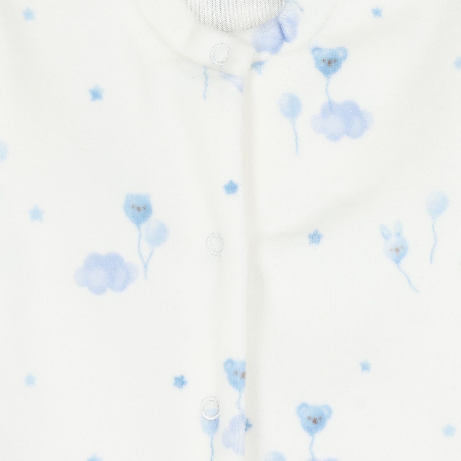 Baby Boys Ivory & Blue Balloon Babygrow, 2, hi-res