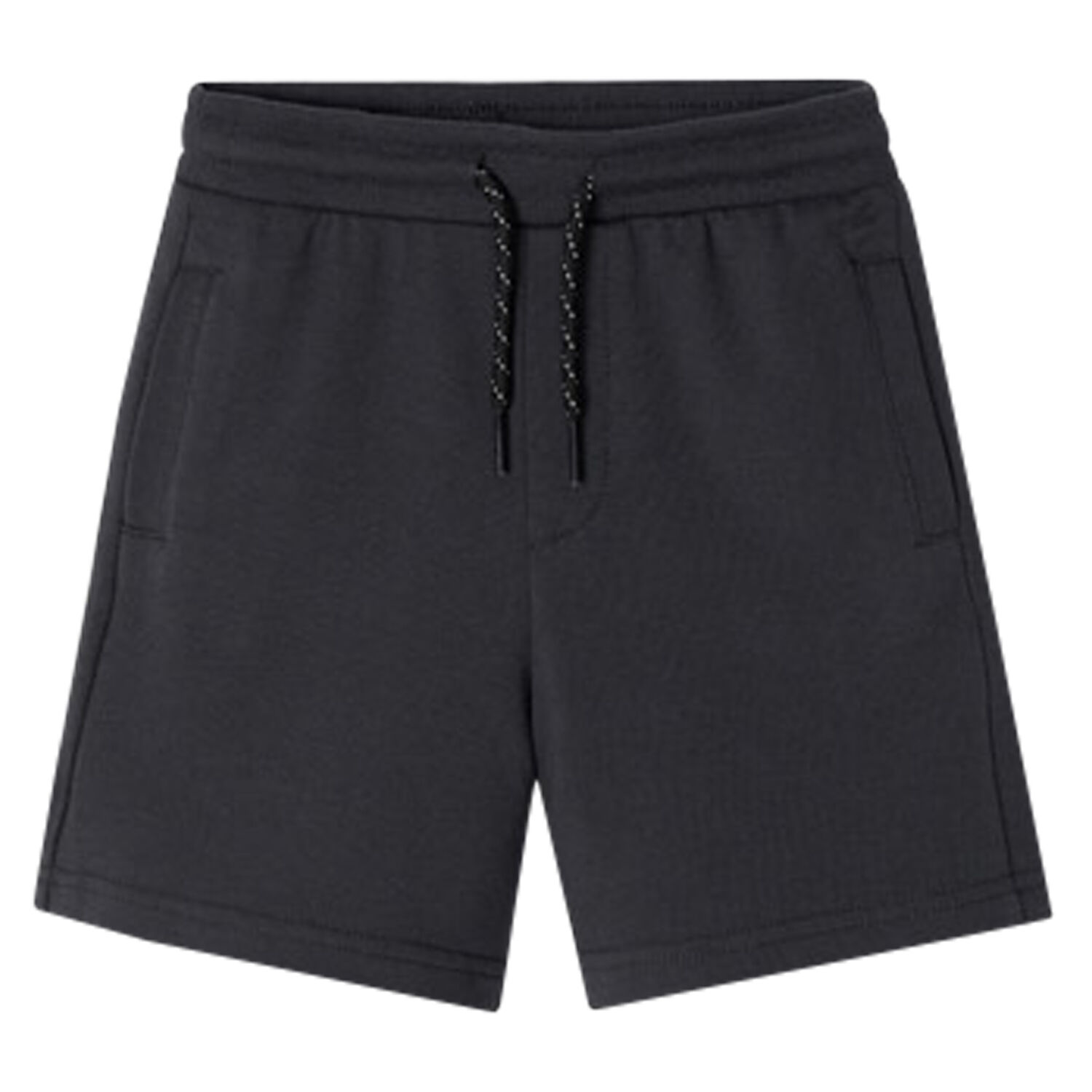 Boys Black Cotton Shorts, 2, hi-res