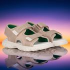 Boys Beige Logo Sandals, 1, hi-res