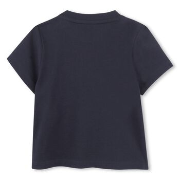 Younger Boys Navy Blue Logo T-Shirt