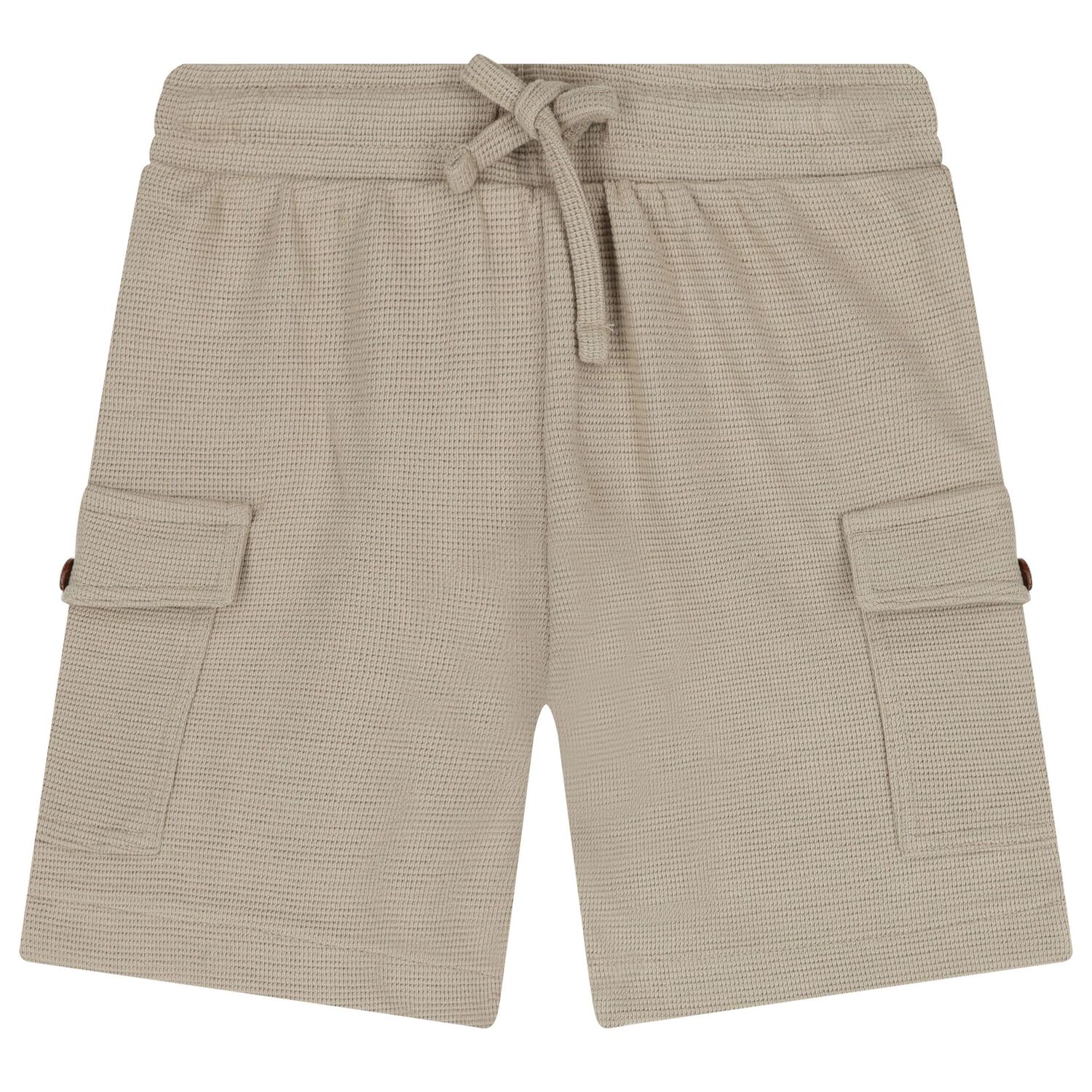 Boys White & Beige Shorts Set, 1, hi-res