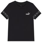 Boys Black Logo T-Shirt, 1, hi-res