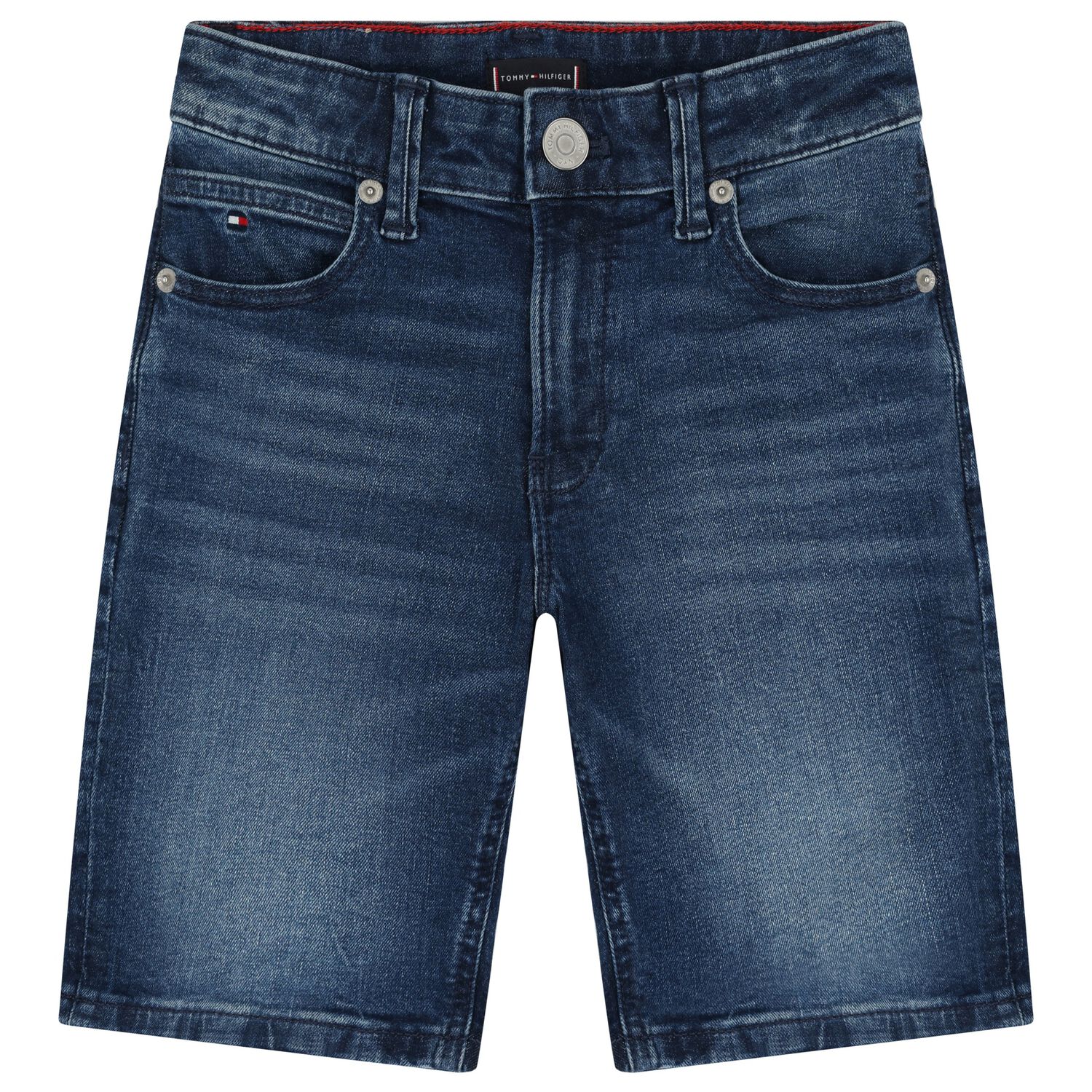 Boys Blue Denim Shorts, 1, hi-res