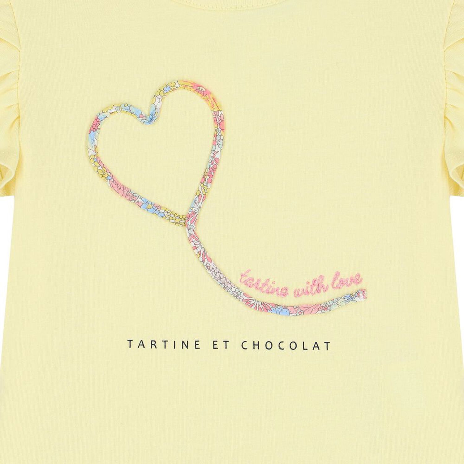 Younger Girls Yellow Logo T-Shirt, 1, hi-res