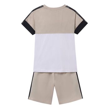 Boys Beige Shorts Set