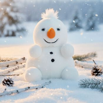 Palm Pals White Froyo Snowman Soft Toy ( 18CM )