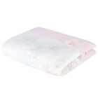 Baby Girls White & Pink Floral Blanket, 1, hi-res
