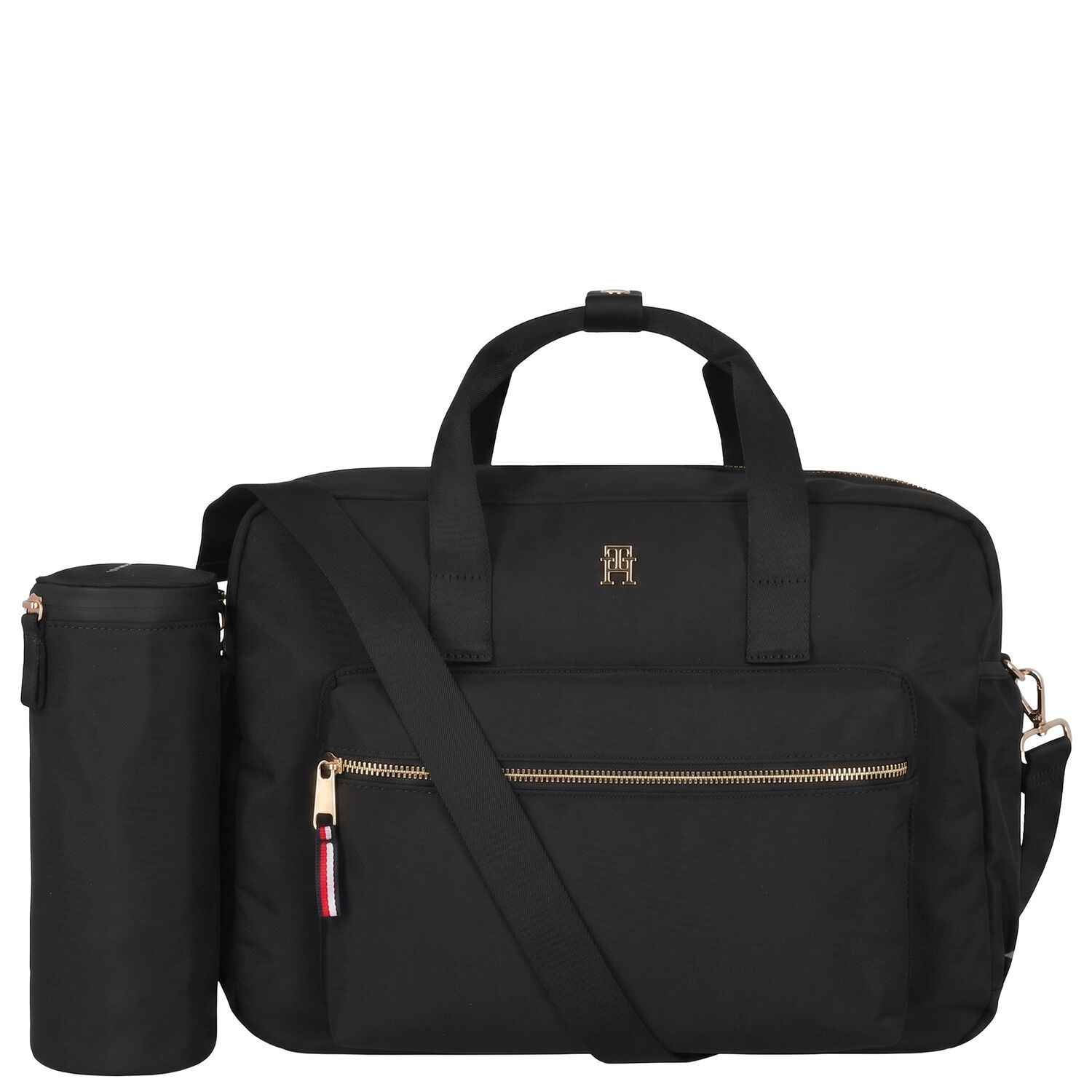 Black Logo Baby Changing Bag ( 37cm ), 2, hi-res