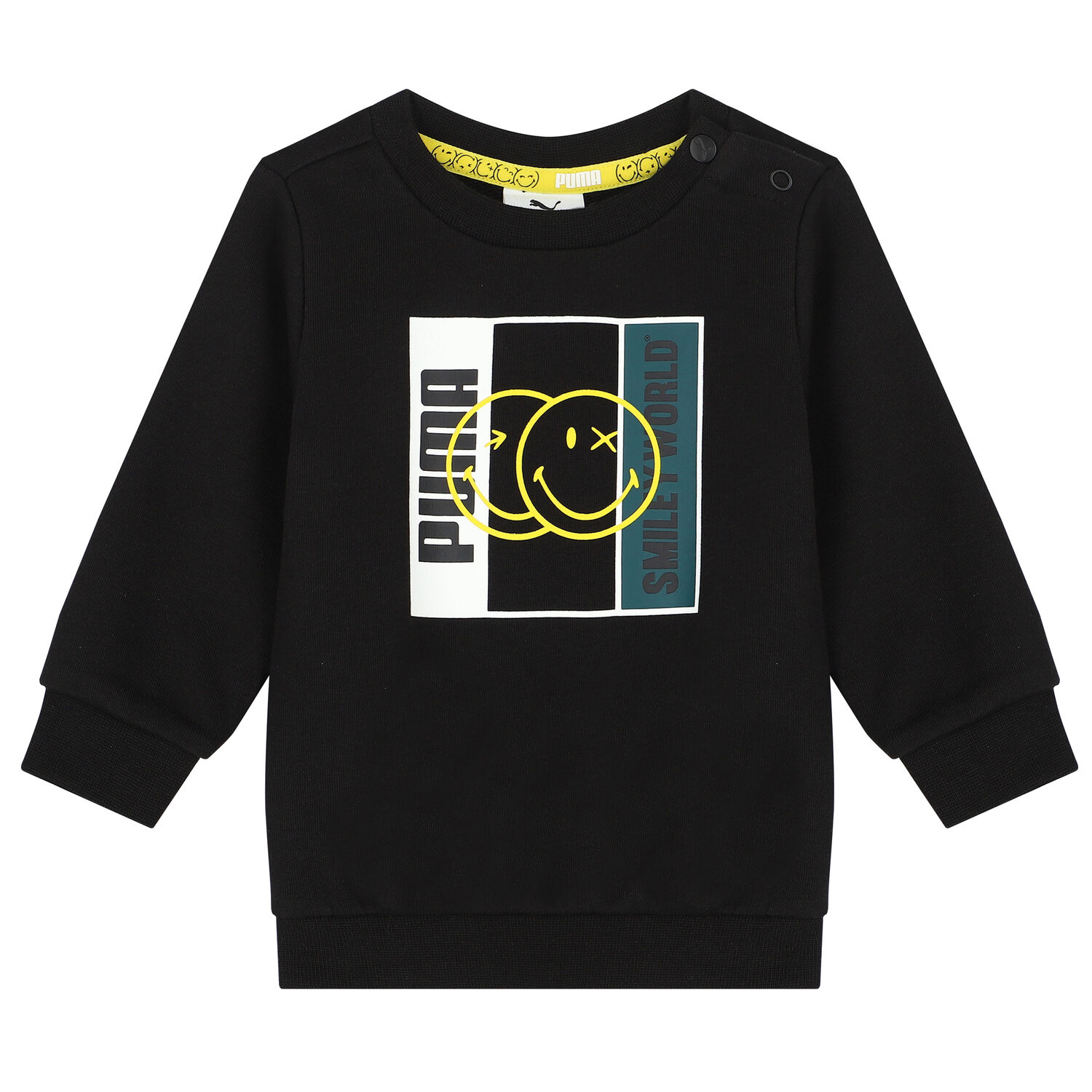 Black Smiley Logo Tracksuit, 1, hi-res