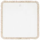 Baby Girls Ivory Ruffled Floral Blanket, 1, hi-res