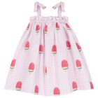 Girls Pink Watermelon Beach Dress, 3, hi-res