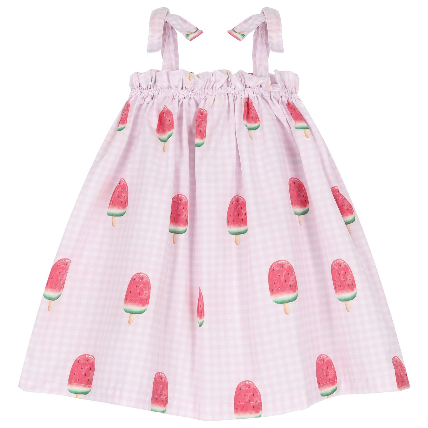 Girls Pink Watermelon Beach Dress, 3, hi-res image number null
