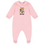 Baby Girls Pink Teddy Bear Logo Babygrow Gift Set, 4, hi-res