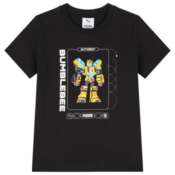 Boys Black Bumblebee Transformers T-Shirt