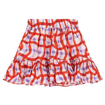 Girls Red & Purple Skirt