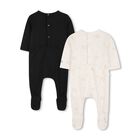 Black & Ivory Tiger Babygrows ( 2 Pack ) , 1, hi-res