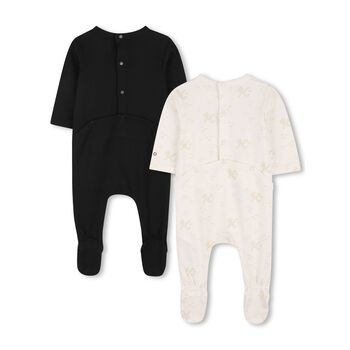 Black & Ivory Tiger Babygrows ( 2 Pack ) 