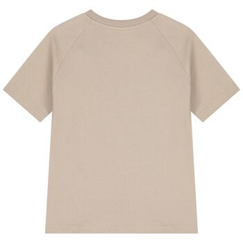 Boys Beige Logo T-Shirt