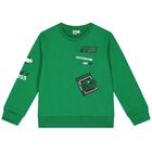 Boys Green & Black Dinosaur Logo Tracksuit, 3, hi-res