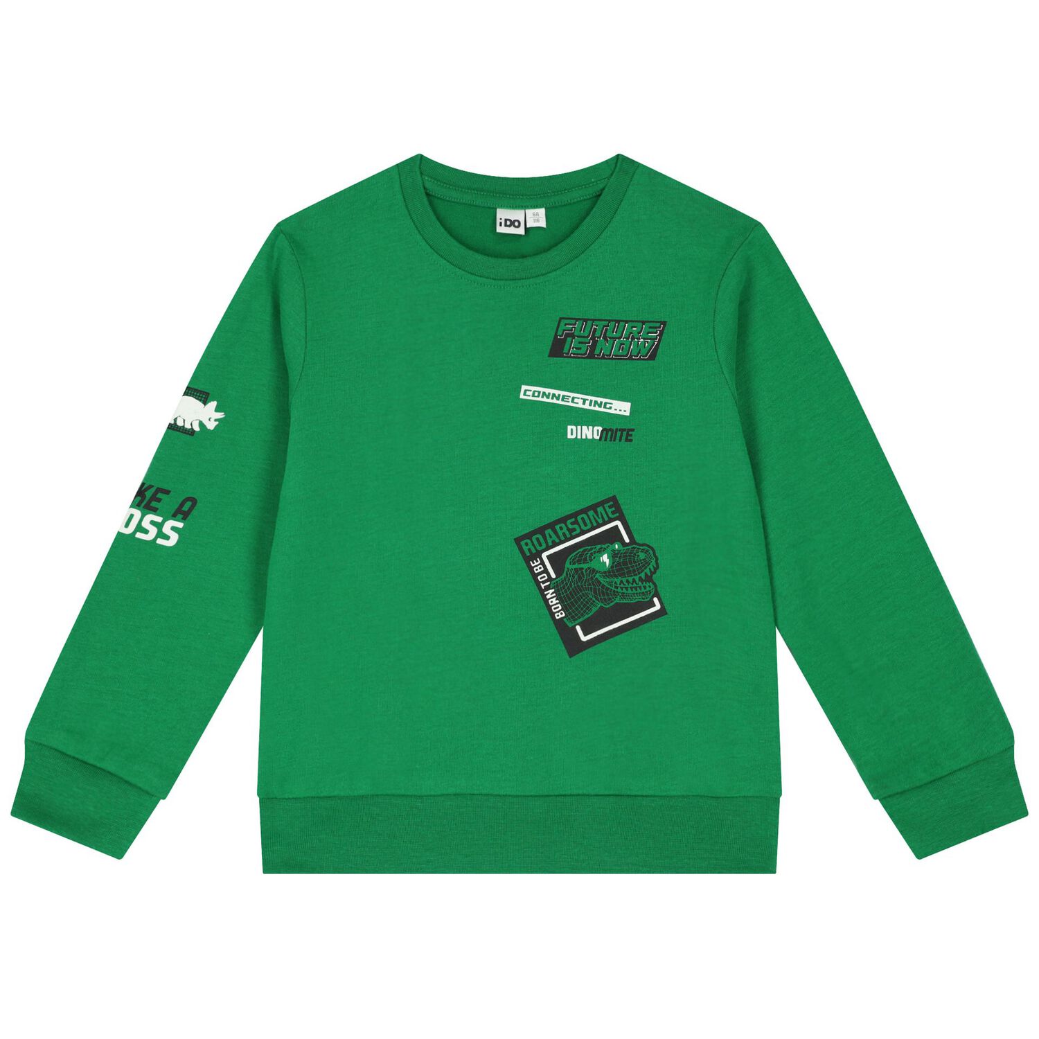 Boys Green & Black Dinosaur Logo Tracksuit, 3, hi-res image number null