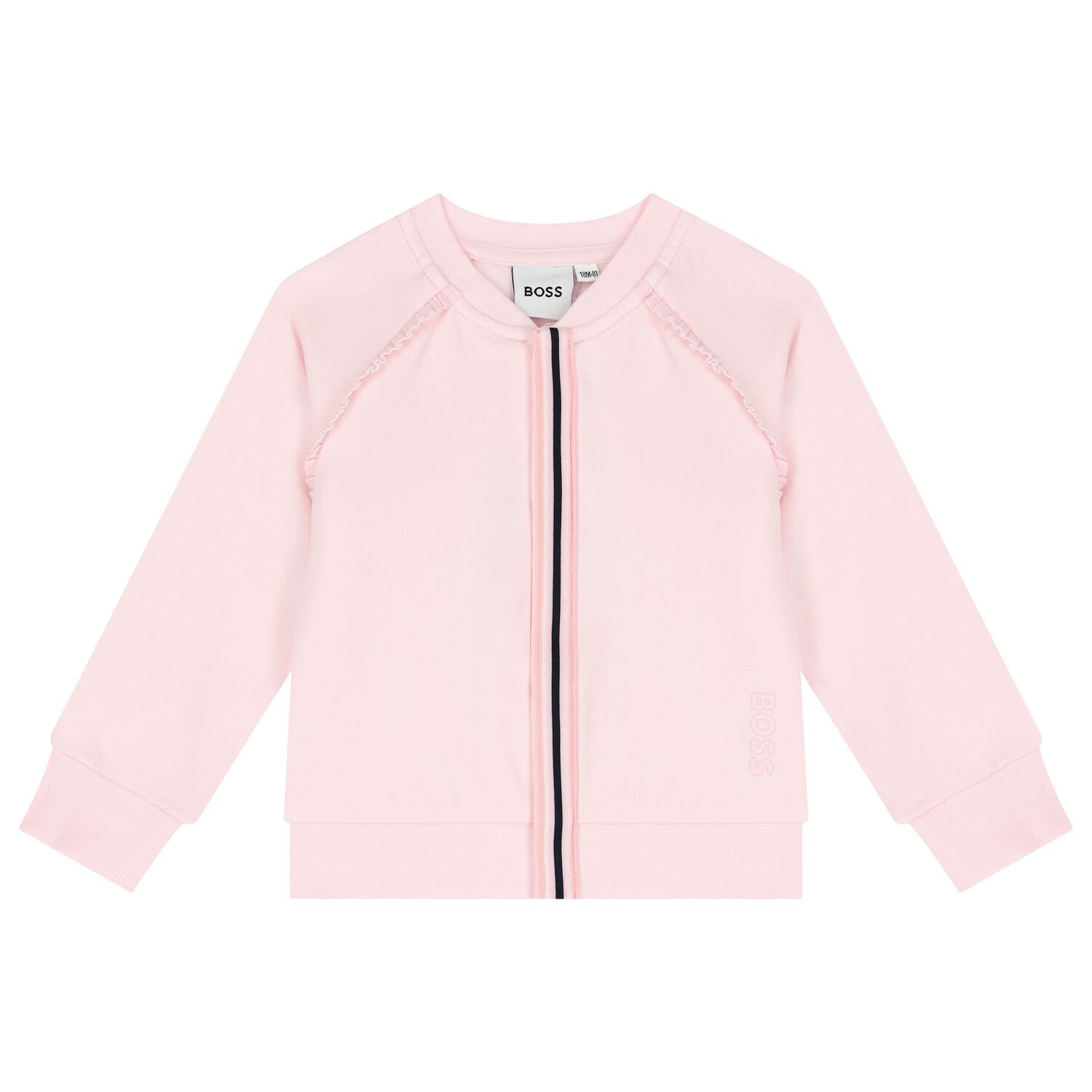 Baby Girls Pink & White Tracksuit Set, 1, hi-res