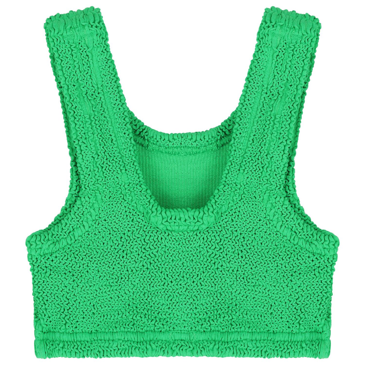 Girls Green Crinkle Bikini, 2, hi-res