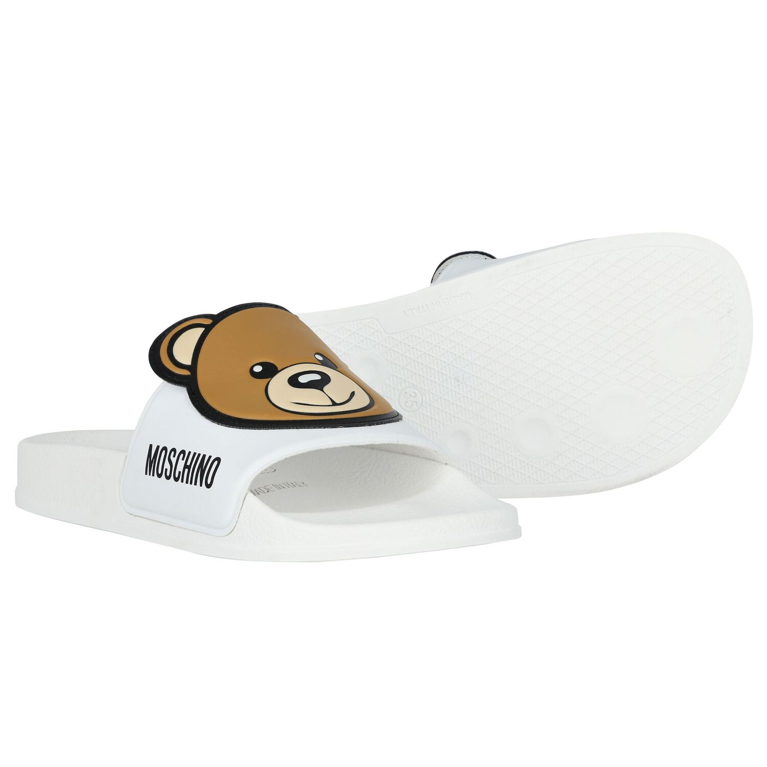 White Teddy Bear Logo Sliders, 1, hi-res