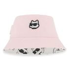 Baby Girls Pink & White Choupette Reversible Bucket Hat, 1, hi-res